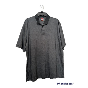 Nike polo shirt black and gray striped size‎ L